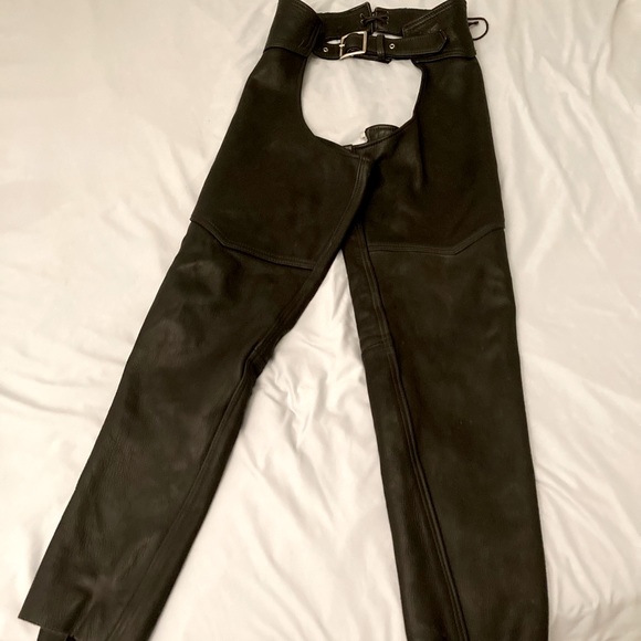 Black leather Chaps Men’s size Medium